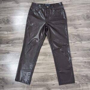 Versace Jeans Couture Authentic Y2K Vintage Faux Leather Pants Size 10